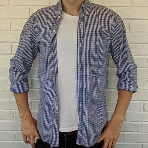 GAP, light blue, plaid, button-down shirt